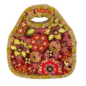 Quilted Very Bradley INSPIRED Insulated Lunch Bag in Multi-Colored Floral Print